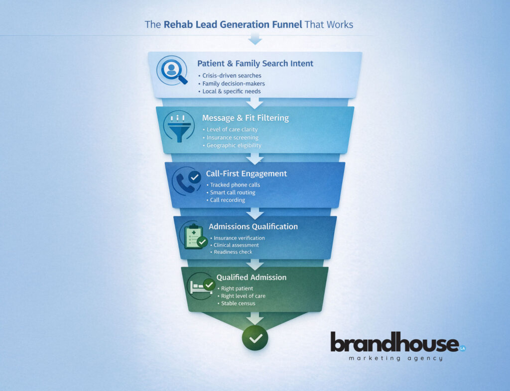 rehab lead generation funnel